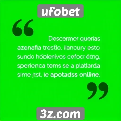 feedback dos usuários sobre a experiência no ufobet